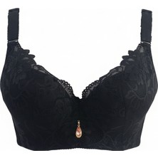 Bonbon Kadın Büyük Beden Tam Toparlayıcı Siyah Renk Sütyen BB2170