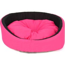 Feyza Design Pembe Simit Yatak 43X15 Cm, Kedi ve Köpekler Için Rahat Uyku Alanı