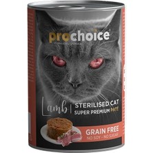 Üreticiniz Pro Choice Sterilised Kuzulu Kısırlaştırılmış Konserve Kedi Maması 1 Adet 400 gr