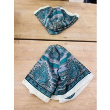 Bilmar Ipek Vual Osmanlı Desenli Fular Bandana Estascarf 50 x 150 cm