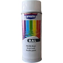Presto Ral 9016 Kirli Beyaz Parlak Akrilik Sprey Boya 400 ml