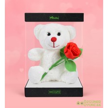 Özgüner Oyuncak Sevgililer Günü Hediyelik Kutulu Peluş Ayıcık 3D Gül Detaylı Özel Sunum