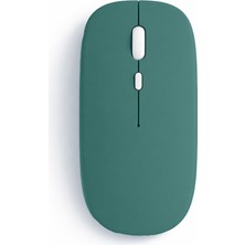 Sneezy Dual Mode Kablosuz Mouse Bluetooth USB Dongle Çoklu Cihaz Destekli Şarjlı ve Sessiz Kullanım - Haki