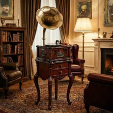 Midex Gr-90 Nostaljik Gramofon Bluetooth USB Plak Çalar Pikap Fm Radyo Mp3