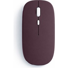 Sneezy Dual Mode Kablosuz Mouse Bluetooth USB Dongle Çoklu Cihaz Destekli Şarjlı ve Sessiz Kullanım Mürdüm