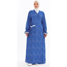 Melike Tekstil Pamuklu Viskon Cepli Fistolu Ev-Namaz Elbisesi