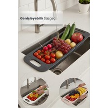 Orvila Sürgülü Genişleyebilir Süzgeç Ayarlanabilir Meyve Sebze Yıkama Sepeti