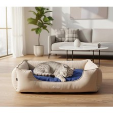 Feyza Design Yıkanabilir Gabardin Kedi ve Köpek Yatakları, Rahat ve Şık Uyku Alanı