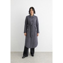 Doque 54023 Önden Çıtçıtlı Cepli Desenli Giy-Çık Kapitone Kap #12-25#