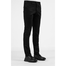 İmza Siyah Yan Cep Casual Slim Fit Pamuklu Chino Pantolon 1003255172