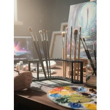 Art3 Collection Ressam ve Hobi Severler Için Panorami̇k Fırça Tutucu ve Düzenleyici Panel