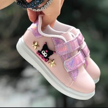 MyChild Kız Çocuk Kuromi Cırtlı Spor Ayakkabı Hologram Desenli Phylon (Hafif) Sneaker