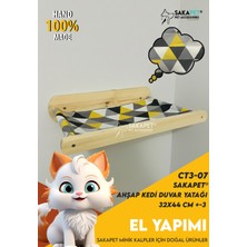 Feyza Design Doğal Ahşap Kedi Duvar Yatağı, Güvenli ve Konforlu Tasarım