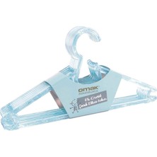 PremiumPort 12'li Mavi Kristal Çocuk Elbise Askısı Seti, Şık ve Kullanışlı Ürün