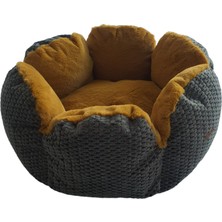 Feyza Design Yeşil Hardal Papatya Desenli Kedi ve Köpek Yatağı