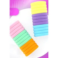 Gampus 30 Adet Neon Renkler Lastik Toka Havlu Toka Esnemez Sert Lastik Kaliteli Renkli