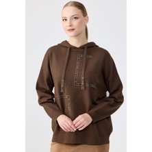 Tığ BLZ.22006.1 Taş Işlemeli Kapşonlu Bluz #11-25#