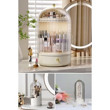 PremiumPort Şeffaf Fırçalık ve Mücevherat Üçlü Set, Modern ve Şık Tasarım