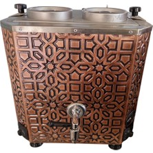 Tiryaki Bakır 2 Demlikli Çay Kazanı Elektrikli