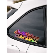 Seni Vicdanın Affetsin Sticker Jdm Araba-Motosiklet Cam Etiket Baskes Hologram 16X5CM