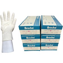 Broche Lateks Pudralı Muayene Eldiveni M Beden 6'lı Paket