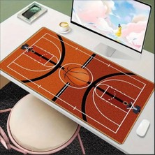 Sge Teknoloji 90X40 cm Basketbol Sahası Temalı Kaydırmaz Taban Speed Yüzey Oyuncu Mouse Pad Gaming