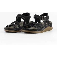 Tigerline Kadın Sandalet - Siyah - Konfor Destekli Yapı Şık Tasarım Yumuşak Taban Günlük Kullanıma Uygun