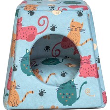 Feyza Design Rahat ve Şık Kedi Yatağı, Mint Renk, 37X37X37 Cm, Konforlu Uyku Alanı