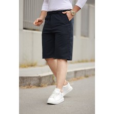 Etiler Collection Erkek Beli Bağcıklı ve Düğmeli Bezayağı Kumaş Şort