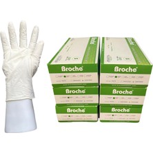 Broche Lateks Pudralı Muayene Eldiveni S Beden 6'lı Paket
