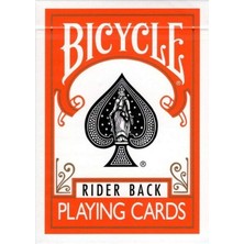 Bicycle Rider Back Turuncu Oyun Kartı
