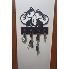 PremiumPort Sevimli Kedi Figürlü Anahtarlık ve Askısı, Renkli ve Eğlenceli Tasarım