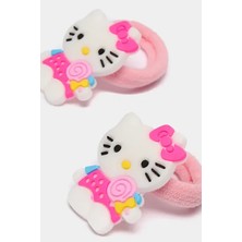 Gampus 10LU Silikon Kitty Figürlü Toka Lastik Toka Mini Şirin Toka Seti 10 Adet Zarif Toka