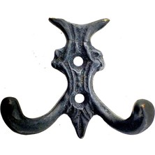 Skygo Antika Tarz Dekoratif Pirinç Koç Çiftli Askı - 50x55mm, Oksit