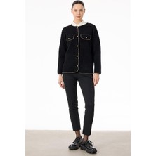 Tığ CKT.21787.1 Zincir Detaylı Şönil Triko Ceket #11-25#