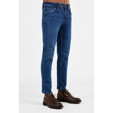 İmza Koyu Lacivert 5 Cep Slim Fit Pamuklu Denim Pantolon 1023255167