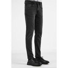 İmza Antrasit 5 Cep Slim Fit Pamuklu Denim Pantolon 1023255166