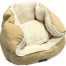 Feyza Design Yıkanabilir Kumaş Silikon Elyaf Dolgulu Kedi Köpek Yatağı 56CM