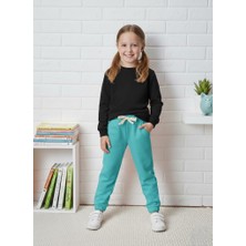 Buufuu Beli Lastikli Çift  Cepli Düz Çocuk Unisex Eşofman Altı