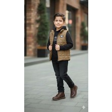 Gültekin Bebe Yavrucak Şişme Yelekli Sweatli Takım 5-8 YAŞ-5843726 - Açık Kahve