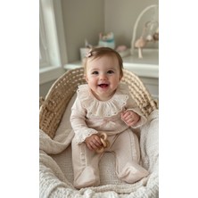 Florije Baby Somon Fisto Detaylı Kız Bebek Tulumu