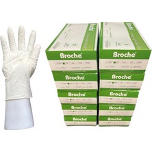 Broche Lateks Pudralı Muayene Eldiveni S Beden 10'lu Paket