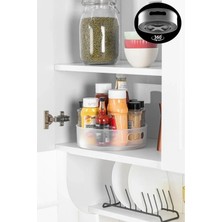 Mutfak Köşesi 360 Derece Dönen Banyo ve Buzdolabı Düzenleyici Tepsi Çok Amaçlı Organizer