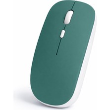 Sneezy Minimal Tasarımlı Kablosuz Mouse Bluetooth Bağlantı Şarjlı USB Dongle Destekli Hafif ve Şık Haki
