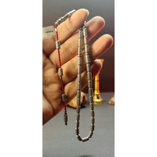 Kehribarkolik Gümüş Tespih Kapsül Kesim Usta Oyma Işçilikli 5*10 Mm. Hulisi Yüksel