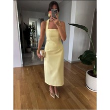 Meecy Boyundan Askılı Maxi Kalem Elbise