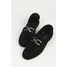Benetton Pierre Cardin Kadın  Siyah Süet Loafer PC-55701