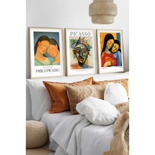 Huhuli Ahsap Cerceveli Pablo Picasso Tablo Seti HUHU546