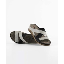 Tigerline Kadın Günlük Terlik - Gri Siyah - Ev ve Dış Mekanda Rahat Kullanım Için Hafif ve Konforlu