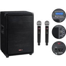 Lastvoice LPS-08MA Mikrofonlu Portatif Ahşap Kabin Hoparlör 8 Inç 450W